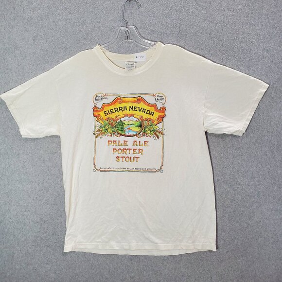 Gildan Other - Sierra Nevada Men Shirt Large White Pale Ale Porter Stout Beer Logo Short Sleeve